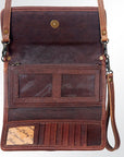 American Darling ADBG486A Wallet Hand Tooled Genuine Leather Women Bag Western Handbag Purse