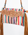 American Darling Hand Tooled Saddle Blanket Genuine Leather Women Bag Western Handbag Purse