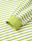 Stripe Collared V-Neck Pullover and Skort Set