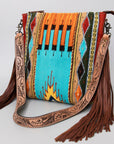American Darling Signature Crossbody Hand Tooled Saddle Blanket Genuine Leather Women Bag Western Handbag Purse