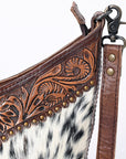 American Darling Hand Tooled Hair On Genuine Leather Women Bag Western Handbag Purse