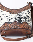 American Darling Hand Tooled Hair On Genuine Leather Women Bag Western Handbag Purse