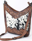 American Darling Hand Tooled Hair On Genuine Leather Women Bag Western Handbag Purse