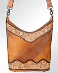 American Darling Hand Tooled Hair On Genuine Leather Women Bag Western Handbag Purse