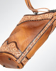 American Darling Hand Tooled Hair On Genuine Leather Women Bag Western Handbag Purse