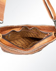 American Darling Hand Tooled Hair On Genuine Leather Women Bag Western Handbag Purse
