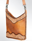 American Darling Hand Tooled Hair On Genuine Leather Women Bag Western Handbag Purse
