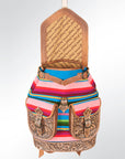 American Darling Hand Tooled Saddle Blanket Genuine Leather Women Bag Western Handbag Purse