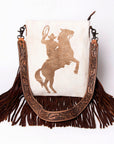 American Darling ADBGZ380 Large Crossbody Hair-On Genuine Leather Women Bag Western Handbag Purse