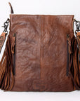 American Darling ADBGZ380 Large Crossbody Hair-On Genuine Leather Women Bag Western Handbag Purse