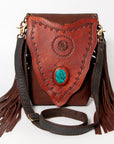 American Darling ADBGH132A Messenger Genuine Leather Women Bag Western Handbag Purse