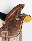 15 In Hilason Western Horse Barrel Racing Trail Pleasure American Leather Saddle