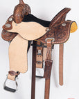 15 In Hilason Western Horse Barrel Racing Trail Pleasure American Leather Saddle