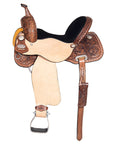 15 In Hilason Western Horse Barrel Racing Trail Pleasure American Leather Saddle