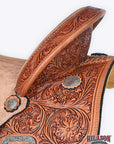 15 In Hilason Western Horse Barrel Racing Trail Pleasure American Leather Saddle