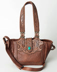 American Darling Hand Tooled Genuine Leather Women Bag Western Handbag Purse