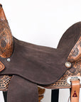 Flex Tree Western Horse Saddle In American Leather Barrel Trail By Hilason