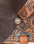 Flex Tree Western Horse Saddle In American Leather Barrel Trail By Hilason