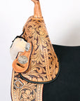 Hilason Western Trail Treeless Barrel Racing American Leather Saddle