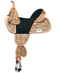 Hilason Western Trail Treeless Barrel Racing American Leather Saddle