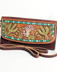 Hand Tooled Hand Painted Genuine Leather women bag western handbag purse
