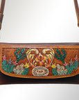 Hand Tooled Hand Painted Genuine Leather women bag western handbag purse