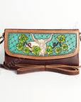 Hand Tooled Hand Painted Genuine Leather women bag western handbag purse