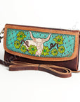Hand Tooled Hand Painted Genuine Leather women bag western handbag purse