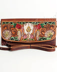 Hand Tooled Hand Painted Genuine Leather women bag western handbag purse