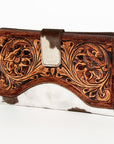 American Darling Wallet Hand Tooled Hair on Genuine Leather Western Women Bag | Handbag Purse Wristlet Travel Clutch
