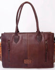 American Darling ADBGZ400 Tote Hand Tooled Hair-On Genuine Leather Women Bag Western Handbag Purse