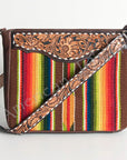 American Darling ADBGA186 Large Crossbody Hand Tooled Saddle Blanket Genuine Leather Women Bag Western Handbag Purse