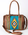 American Darling ADBG714 Duffel Saddle Blanket Genuine Leather Women Bag Western Handbag Purse