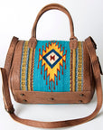 American Darling ADBG714 Duffel Saddle Blanket Genuine Leather Women Bag Western Handbag Purse