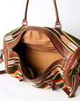 American Darling ADBG717 Duffel Saddle Blanket Genuine Leather Women Bag Western Handbag Purse