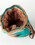 American Darling ADBG718 Bucket Saddle Blanket Genuine Leather Women Bag Western Handbag Purse