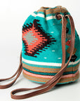 American Darling ADBG718 Bucket Saddle Blanket Genuine Leather Women Bag Western Handbag Purse