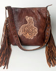 American Darling Hand Tooled Genuine Leather Women Bag Western Handbag Purse