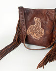 American Darling Hand Tooled Genuine Leather Women Bag Western Handbag Purse