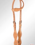 Hilason American Leather Horse One Ear Headstall Working Tack Tan