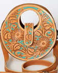 American Darling ADBG734 Hobo Hand Tooled Genuine Leather Women Bag Western Handbag Purse