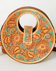 American Darling ADBG734 Hobo Hand Tooled Genuine Leather Women Bag Western Handbag Purse