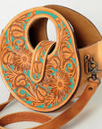 American Darling ADBG734 Hobo Hand Tooled Genuine Leather Women Bag Western Handbag Purse