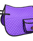 HILASON Western Horse Luxury Quilted Saddle Pads With Pockets