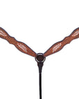 HILASON Western HorseHeadstall Breast Collar One Headstall American Leather Tack Set