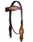 HILASON Western HorseHeadstall Breast Collar One Headstall American Leather Tack Set