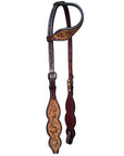 HILASON Western Horse Floral Headstall Breast Collar One Headstall American Leather Tack Set