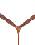 HILASON Western Horse Floral Headstall Breast Collar One Headstall Spur Strap Wither Strap American Leather Tack Set