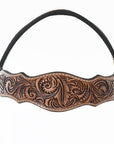 HILASON Western Horse Floral Headstall Breast Collar One Headstall American Leather Tack Set