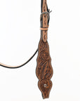 HILASON Western Horse Floral Headstall Breast Collar One Headstall American Leather Tack Set